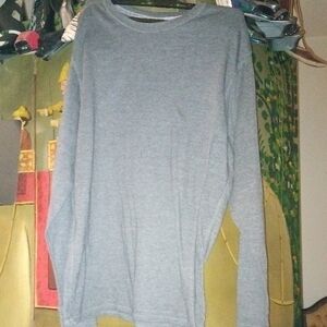 Perry Ellis Men's Heather Gray Long Sleeve Tee